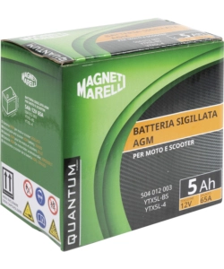 MAGNETI MARELLI BATTERIA MOTO E SCOOTER  TECNOLOGIA 5AH 12V 65A AGM SIGILLATA POLO POSITIVO DESTRO